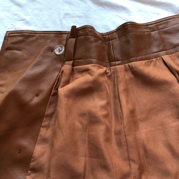 Forever 21 Skirt Faux Leather Brown Small - Picture 5 of 6